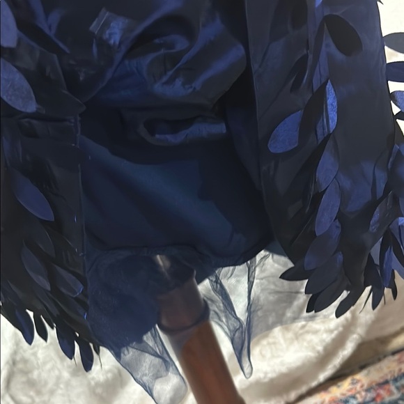 Sequin Hearts Navy Strapless Cocktail Dress – Ruffled Skirt – Juniors Size 7 - Picture 7 of 9